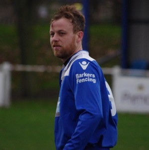 Glasshoughton striker Ashley Scothern was sent off late in the game