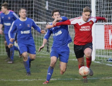 Mike Morris desperately tries to force an equaliser for Knaresborough. Picture: Craig Dinsdale