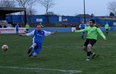 Moment of history: AFC Emley striker Ash Flynn creates NCEL history with his 57th goal of the season