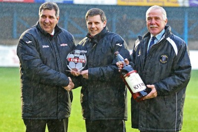 Stocksbridge groundsman Mick Grimmer (right) has been nominated for the FA's groundsman of the year. Picture: Peter Revitt