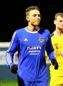 Brad Kerr scored a last minute penalty for Pontefract. Photo: whiterosephotos.co.uk