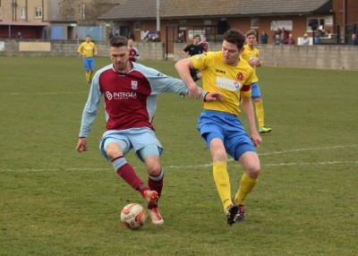 Kieran Ryan scored a hat-trick for AFC Emley in the win over Dronfield. Picture: Mark Parsons