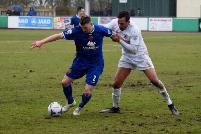 Action from Bradford (Park Avenue) 3-1 Harrogate Town. Picture: Craig Hurle