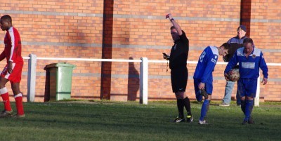 Jermaine Springer did not even wait to see referee Wayne Cooper's red card