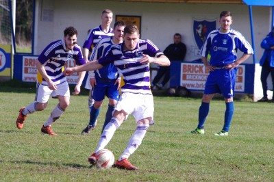 Hemsworth captain Jason Yates successfully scores his penalty