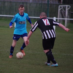 Shane Kelsey pictured during his last game - Hemsworth's 4-1 defeat to Penistone