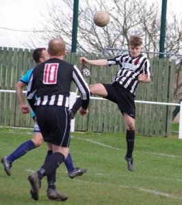 Andy Ring waits to receive the ball for Penistone's fourth