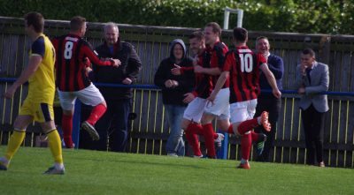 Cleethorpes celebrate Jon Oglesby's winner