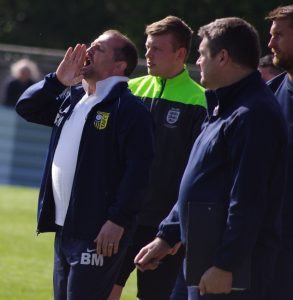 Tadcaster Albion manager Billy Miller (left) is speaking to his title-winning squad this week