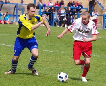 Double Emmerdale goal-scorer Joe-Warren Plant on the attack