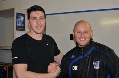 No wonder he's smiling: Hall Road Rangers manager Dave Ricardo signed Scott Phillips this summer