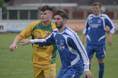 New Hall Road Rangers signing Jack Binns in action against North Ferriby United. Picture: Lee Myers