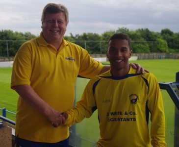 Craig Tonkinson (right) with Garforth Town manager Rob Hunter