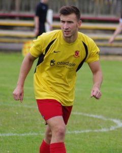 Pickering Town striker Calum Ward turned out for Selby Town 