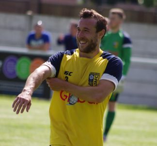 The always smiling Steven Jeff was back in a Tadcaster shirt