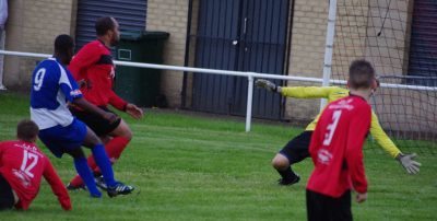 Izzy Mbire fires home for Harrogate Railway