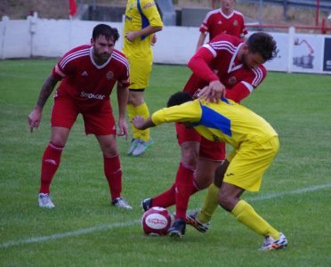 Action from Ossett Town 2-2 Frickley Athletic