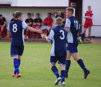 Bobby Johnson celebrates his goal