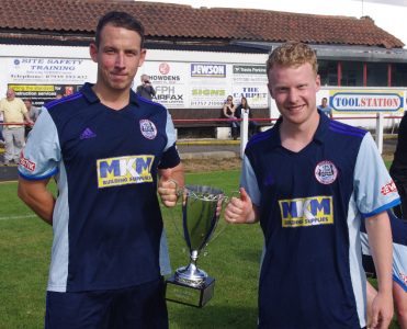 Goole AFC captain Rhys Meynell and David Taylor