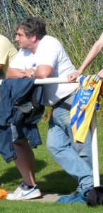 Ralph Backhouse watching his beloved Garforth Town