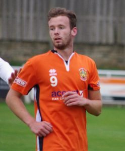 New Brighouse Town striker Jamie Frost