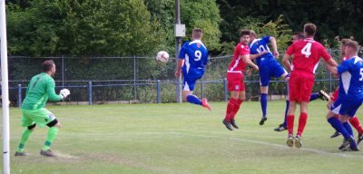 Luke Jeff's free kick is flicked home by Chris Wood