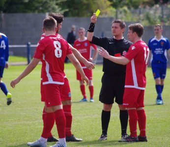 Several of Runcorn players were cautioned and two were lucky not to get sent off