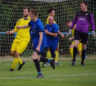 Harry Viggars and Del Pollock react to Connolly's opener