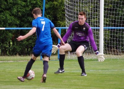 Garforth goalkeeper Paul Hagreen narrowed the angle, but Connolly still managed to score