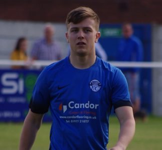 Nick Guest scored during Hemsworth's FA Vase win at Pontefract Collieries