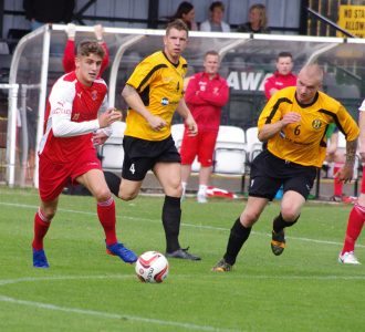 Harrison Biggins in action for Stocksbridge