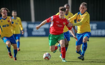 Simon Parkes on the attack for Harrogate Railway. Picture: Caught Light Photography