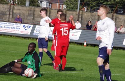 Yorkshire Amateur defender Freddie Swales looks to the sky after Norfolk's goal