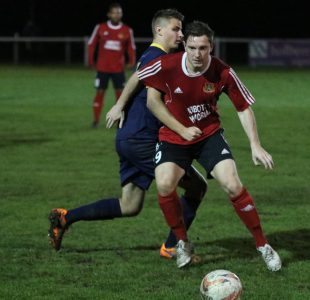 Tom Woolard scored twice in Knaresborough's victory over Ollerton. Picture: Craig Dinsdale 