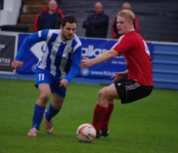 Charlie Flaherty on the attack for Eccleshill