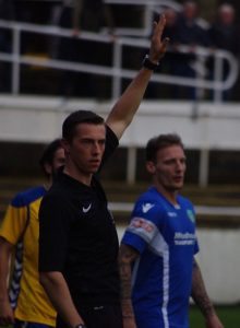 Referee Elliott Swallow