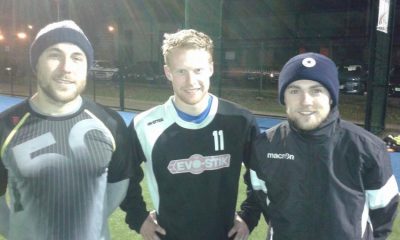 Goole joint bosses Derry Robson (centre) and David Taylor (right) with coach Steven Jeff (left)